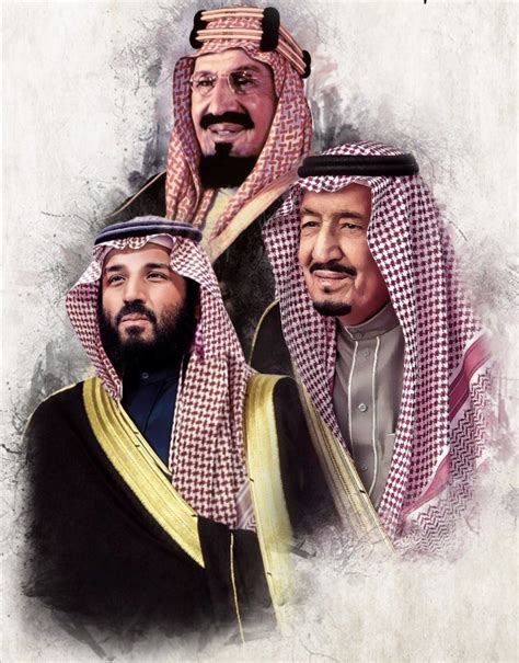 صورة الملك سلمان وولي العهد والملك عبدالعزيز